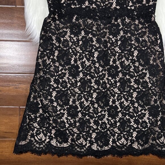 J. Crew Collection Women's Size 10 Black Lace Fit & Flare Dress F9096 - Picture 3 of 11